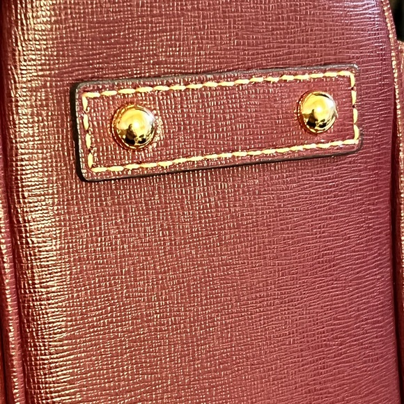 Dooney and Burke Saffiano leather backpack in Maroon - Picture 15 of 16